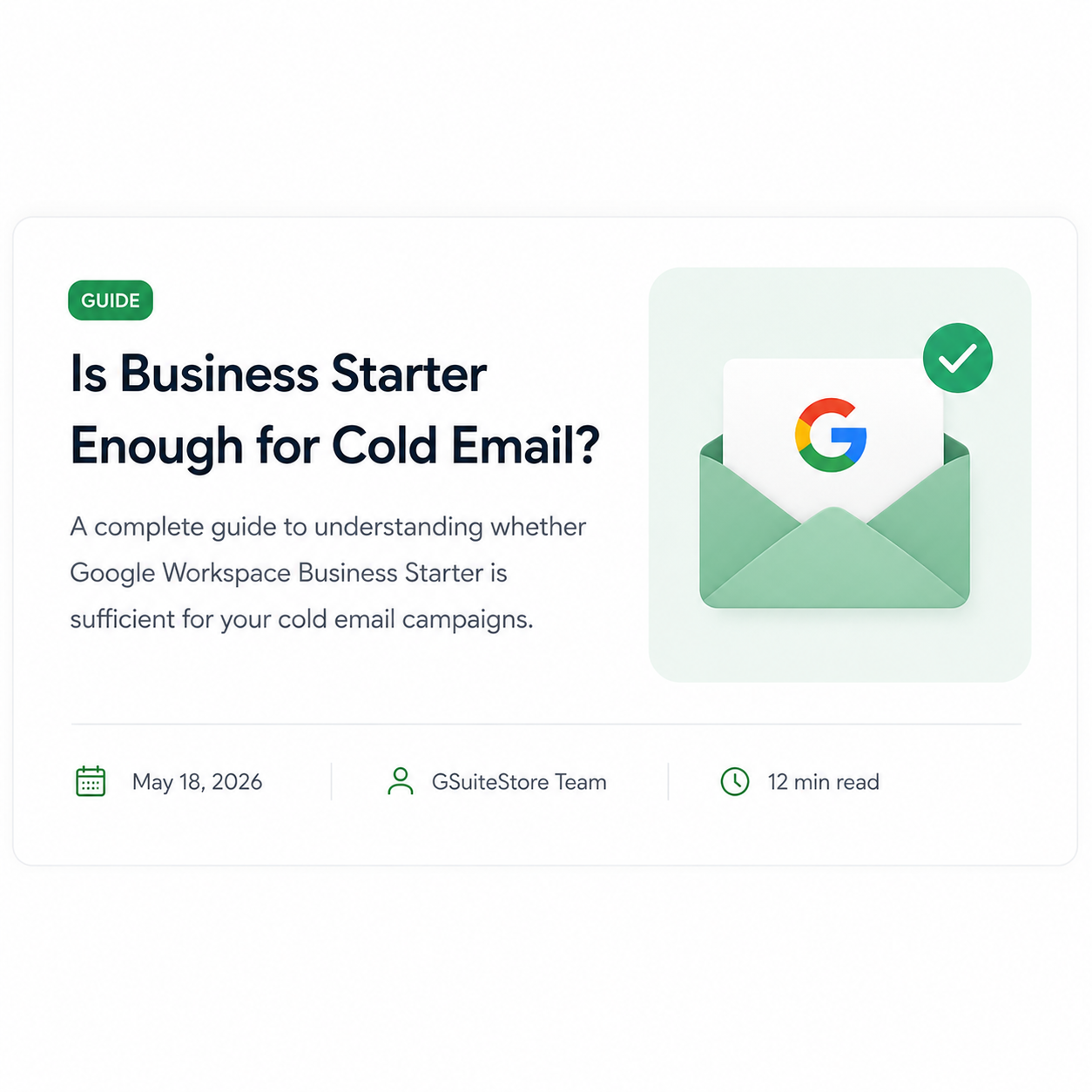 Is Business Starter Enough for Cold Email?